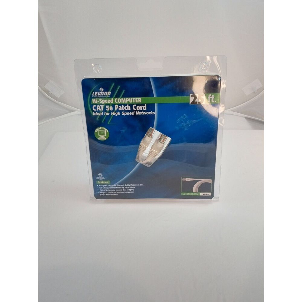 Leviton‎ CAT 5e Patch Cord 25 Ft. Hi-Speed Computer Cable